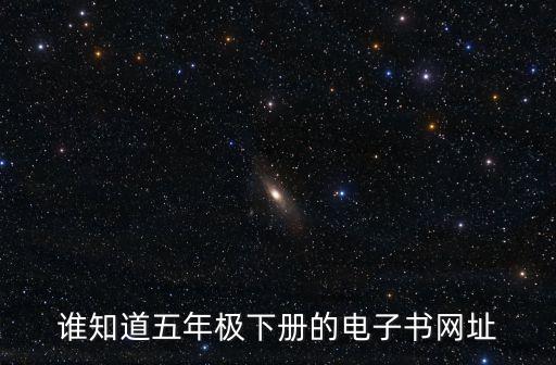 誰知道五年極下冊的電子書網址