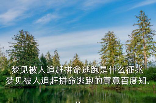 夢見被人追著跑,做夢夢見被追預示著將有斬獲或升職