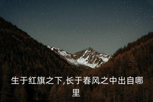  生于紅旗之下,長于春風之中出自哪里
