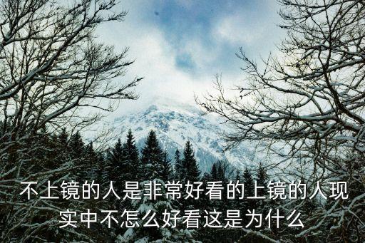 不上鏡的人是不是很丑