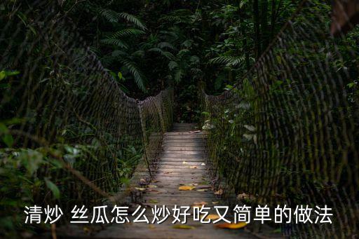 清炒 絲瓜怎么炒好吃又簡單的做法