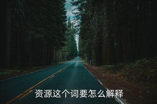 資源的定義,資源包括人力資源信息資源
