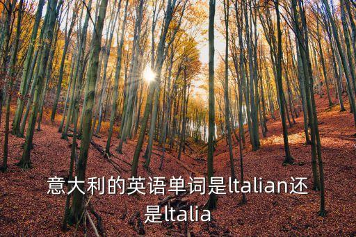 意大利的英語單詞是ltalian還是ltalia