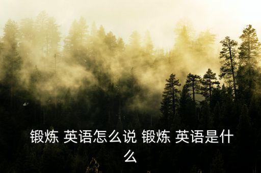 鍛煉英語,堅(jiān)持鍛煉必勝之路