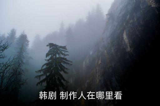  韓劇 制作人在哪里看