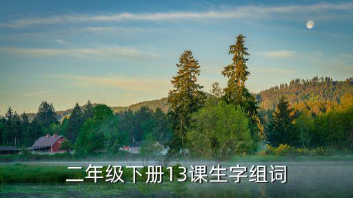 二年級下冊13課生字組詞