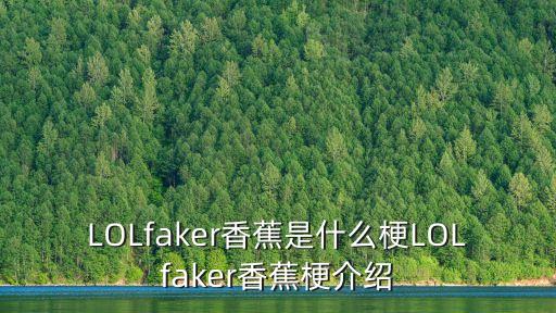 LOLfaker香蕉是什么梗LOLfaker香蕉梗介紹
