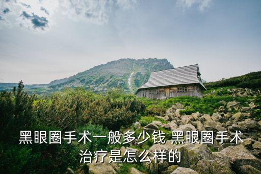  黑眼圈手術(shù)一般多少錢 黑眼圈手術(shù)治療是怎么樣的