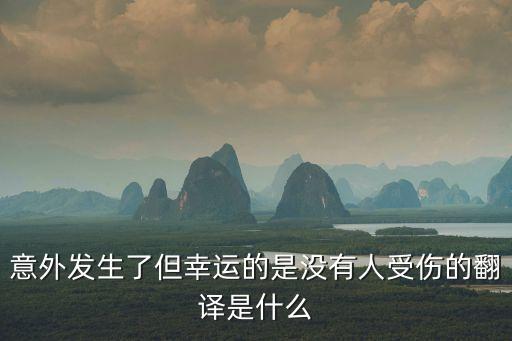 意外發生了但幸運的是沒有人受傷的翻譯是什么