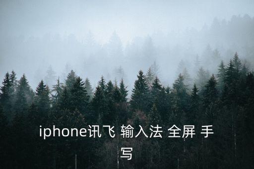 iphone訊飛 輸入法 全屏 手寫