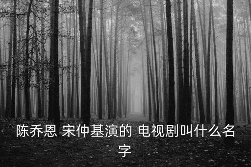 陳喬恩 宋仲基演的 電視劇叫什么名字