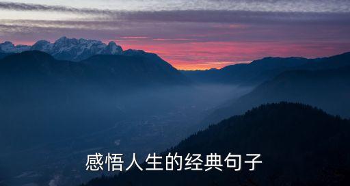 感悟人生的經典句子