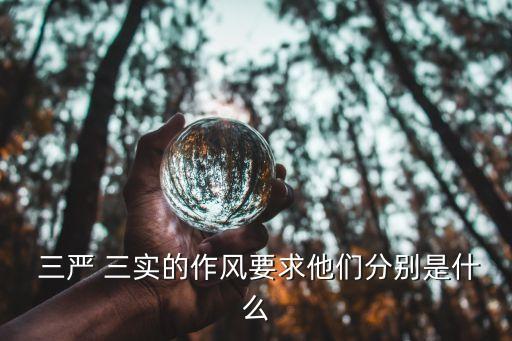 三嚴三實是什么,三嚴三實為進一步推進作風建設樹立了新標桿