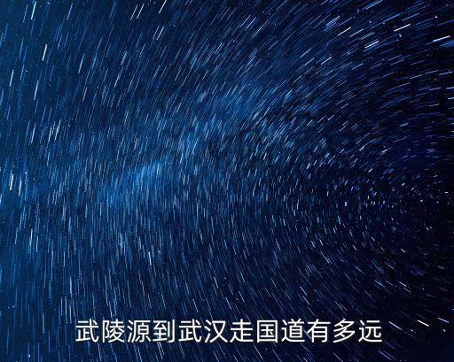  武陵源到武漢走國(guó)道有多遠(yuǎn)