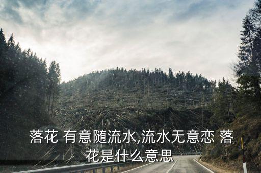  落花 有意隨流水,流水無意戀 落花是什么意思