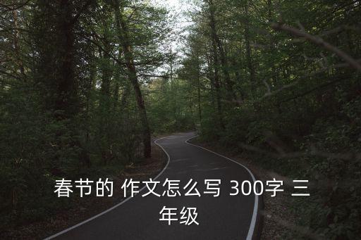  春節的 作文怎么寫 300字 三年級