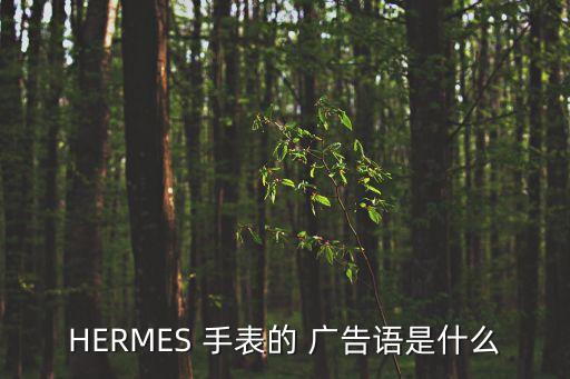HERMES 手表的 廣告語是什么