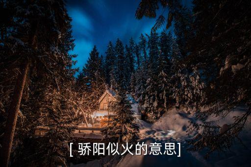 [ 驕陽似火的意思]
