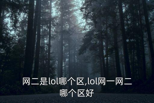 網二是lol哪個區,lol網一網二哪個區好