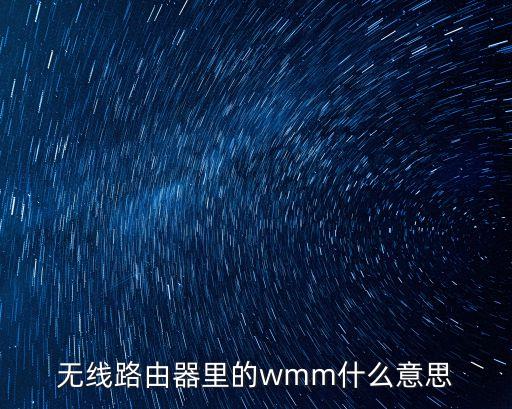 wmm，wmm是什么意思