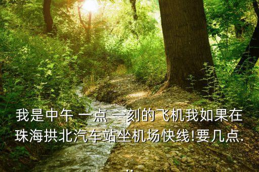 我是中午 一點(diǎn) 一刻的飛機(jī)我如果在珠海拱北汽車站坐機(jī)場(chǎng)快線!要幾點(diǎn)...