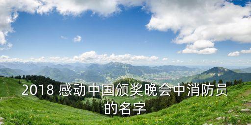 2018 感動中國頒獎晚會中消防員的名字
