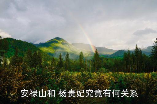 楊貴妃和安祿山,楊貴妃和唐玄宗的關(guān)系