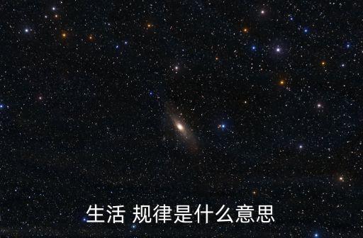 生活 規律是什么意思