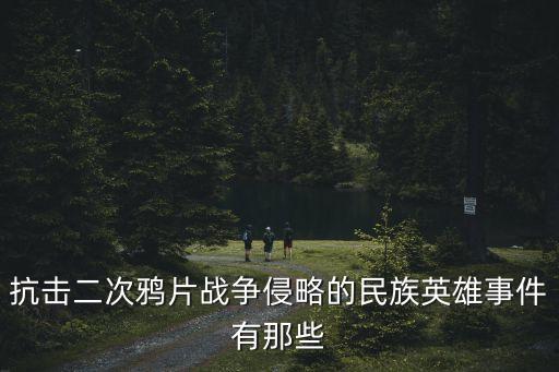 抗擊二次鴉片戰爭侵略的民族英雄事件有那些