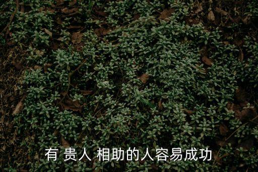 有 貴人 相助的人容易成功