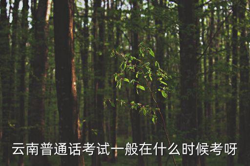 云南普通話考試一般在什么時候考呀