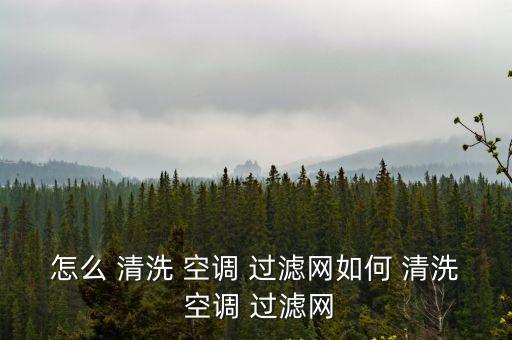 怎么 清洗 空調 過濾網如何 清洗 空調 過濾網