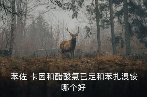  苯佐 卡因和醋酸氯已定和苯扎溴銨哪個好