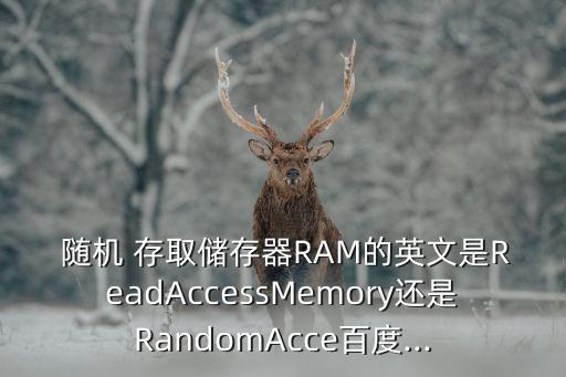  隨機 存取儲存器RAM的英文是ReadAccessMemory還是RandomAcce百度...