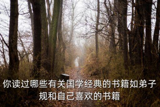 你讀過哪些有關國學經典的書籍如弟子規和自己喜歡的書籍