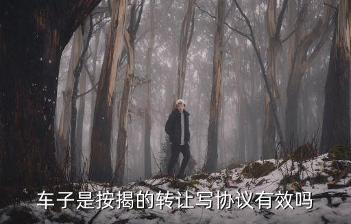 個人車輛轉讓協議，車子是按揭的轉讓寫協議有效嗎