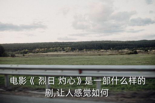 電影《 烈日 灼心》是一部什么樣的劇,讓人感覺如何