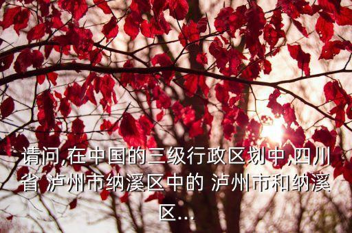 請(qǐng)問(wèn),在中國(guó)的三級(jí)行政區(qū)劃中,四川省 瀘州市納溪區(qū)中的 瀘州市和納溪區(qū)...