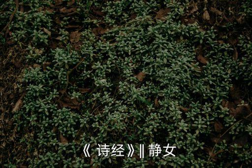 《 詩經(jīng)》|| 靜女