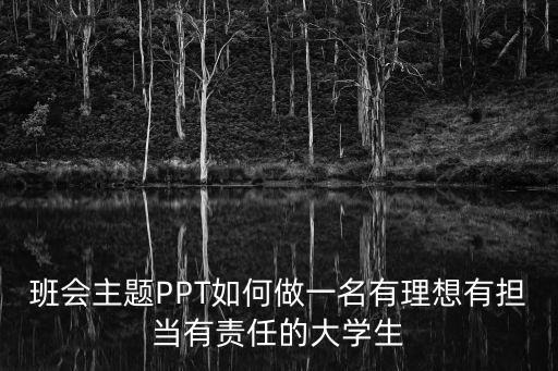 主題班會ppt，什么是主題班會ppt