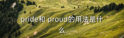 pride和 proud的用法是什么