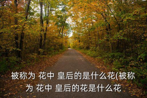 花中皇后是什么花,這花叫什么花中皇后?