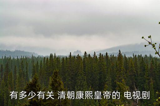 有多少有關 清朝康熙皇帝的 電視劇