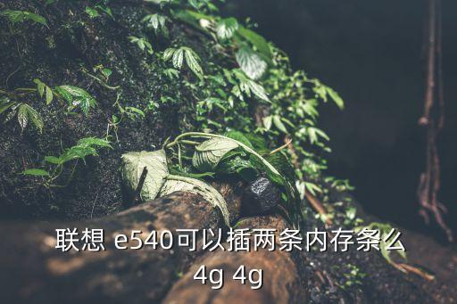 聯(lián)想e540,聯(lián)想e540內(nèi)存卡槽可插兩個(gè)4g內(nèi)存條