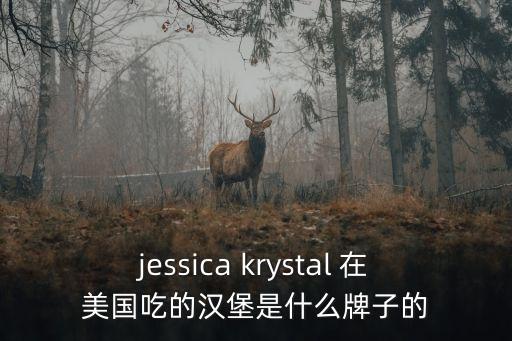 艾可奇漢堡，jessica krystal 在美國吃的漢堡是什么牌子的