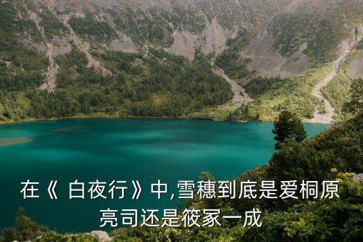 白夜行書評,白夜line書評:兩本書不能直視但感人至深