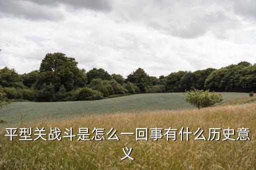 平型關戰斗是怎么一回事有什么歷史意義