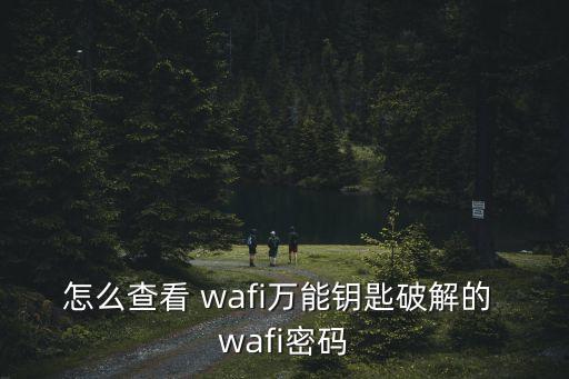 怎么查看 wafi萬能鑰匙破解的 wafi密碼