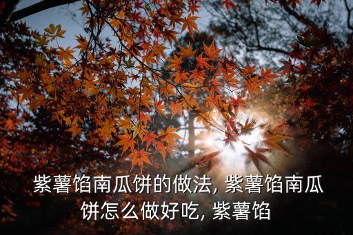  紫薯餡南瓜餅的做法, 紫薯餡南瓜餅怎么做好吃, 紫薯餡