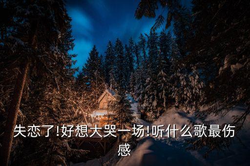 失戀了!好想大哭一場!聽什么歌最傷感